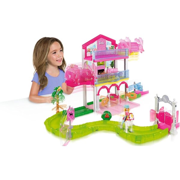 Barbie Cofanetto Centro Ippico con Pista Glitter e Cavallo Motorizzato