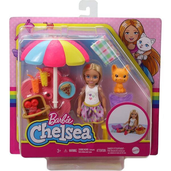 Barbie Chelsea mit Kätzchen und Eiswagen – farbenfrohes und interaktives Spielset