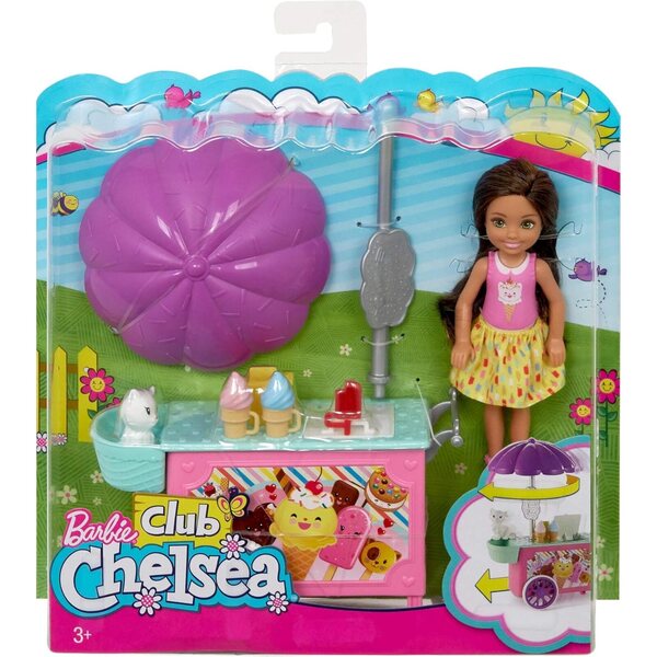 Barbie Chelsea mit Kätzchen und Eiswagen – farbenfrohes und interaktives Spielset