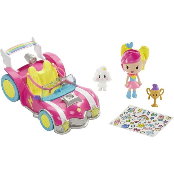 Barbie Heldin Pixel-Videospielset mit Fahrzeug und Puppe für 2D-Abenteuer