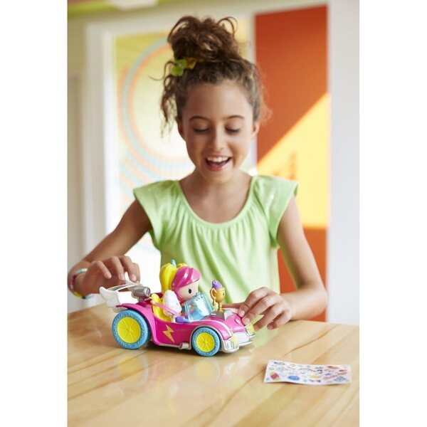 Barbie Heldin Pixel-Videospielset mit Fahrzeug und Puppe für 2D-Abenteuer