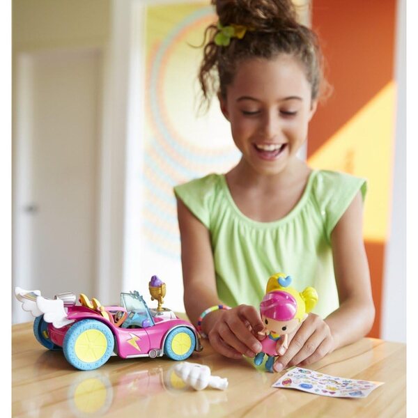 Barbie Heldin Pixel-Videospielset mit Fahrzeug und Puppe für 2D-Abenteuer