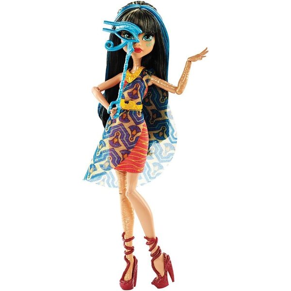 Cleo de Nile Monster High Puppe mit rotem Kleid und Fotoautomaten-Accessoires