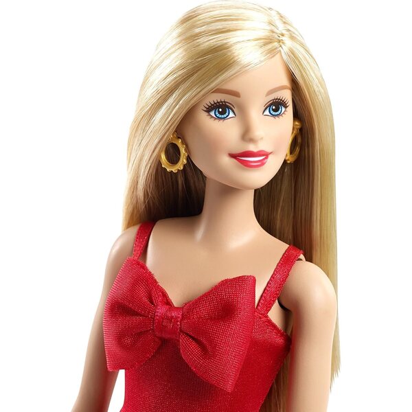 Barbie Holiday Dress Doll: Festtagspuppe mit elegantem Kleid und goldenen Accessoires