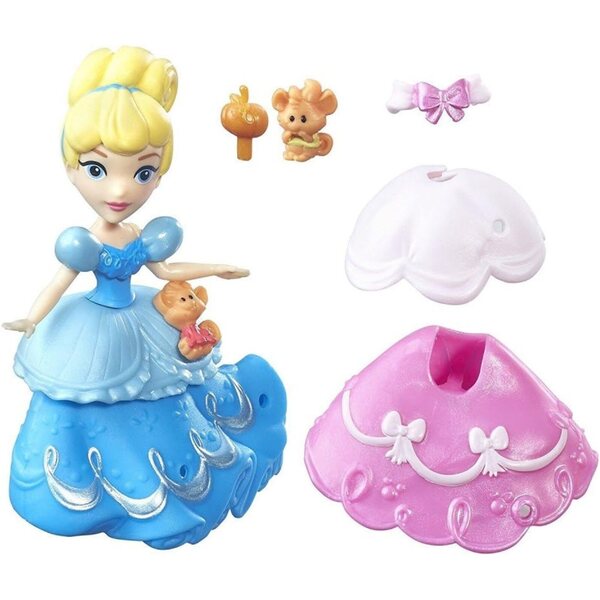 Disney-Prinzessinnen Schneewittchen, Belle, Merida und Aschenputtel mit Mix & Match-Kleidern
