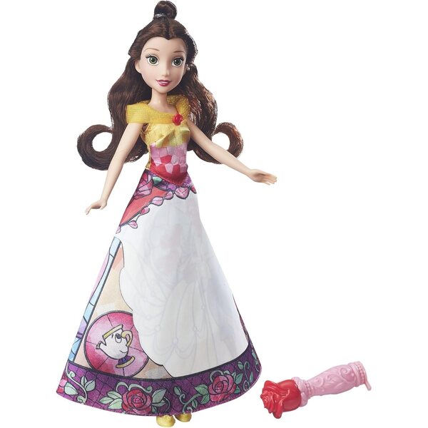 Disney Princess Belle: Puppe mit Zauberrock und Zubehör inklusive