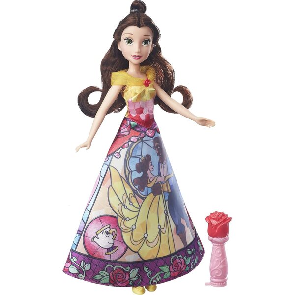 Disney Princess Belle: Puppe mit Zauberrock und Zubehör inklusive