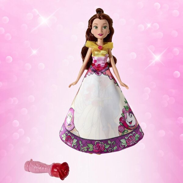 Disney Princess Belle: Puppe mit Zauberrock und Zubehör inklusive