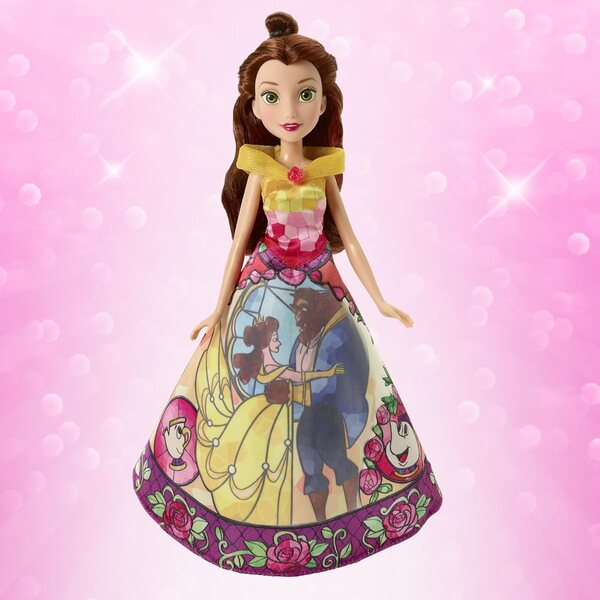 Disney Princess Belle: Puppe mit Zauberrock und Zubehör inklusive