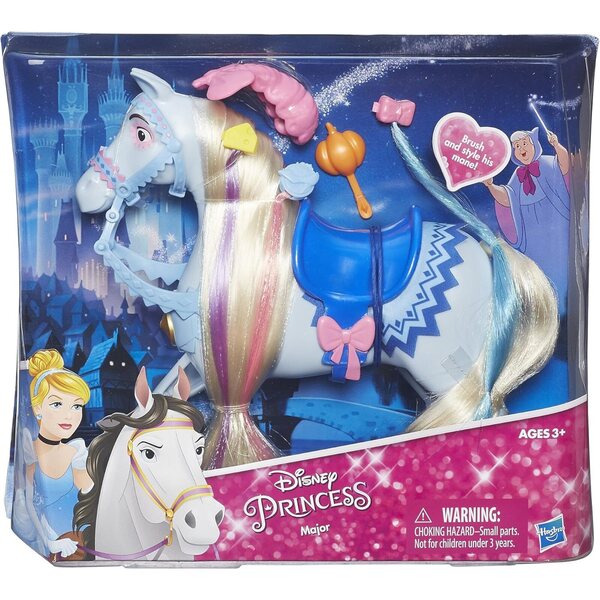 Disney Major il Cavallo di Cenerentola con Accessori e Criniera Setosa Multicolore