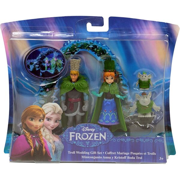 Frozen Geschenkset Kleine Troll-Hochzeitspuppen Mattel - Anna und Kristoff Hochzeit