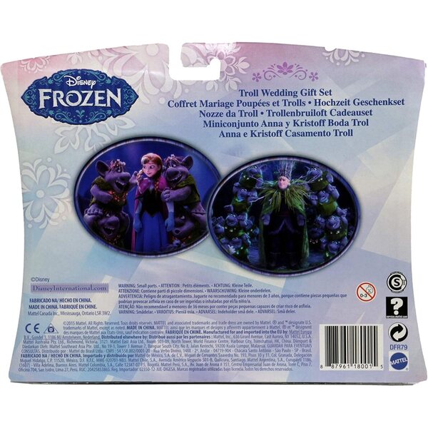 Frozen Geschenkset Kleine Troll-Hochzeitspuppen Mattel - Anna und Kristoff Hochzeit
