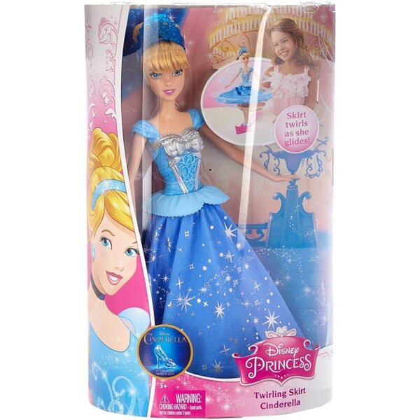 Disney Principessa Cenerentola Volteggiante con Gonna Luccicante e Abito da Ballo