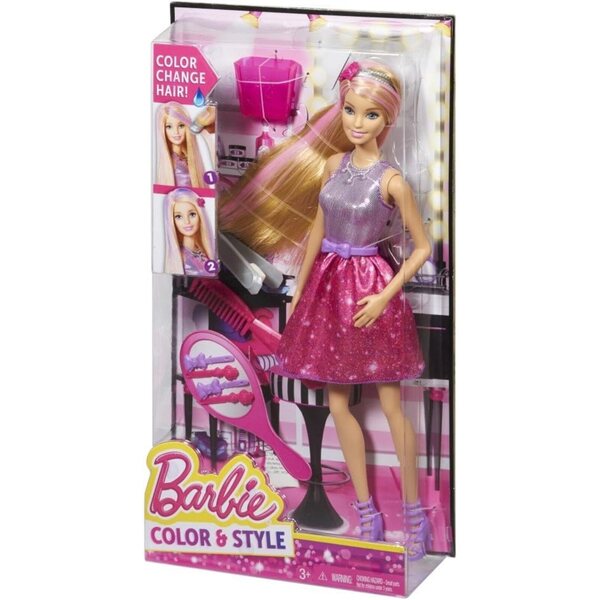 Barbie Magic Hair mit sofortigem Farbwechsel und festlichen Accessoires