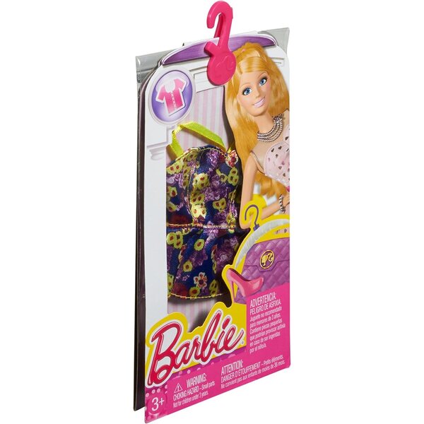 Abito Top per Barbie Blu a Fiori - Moda Bambola Trendy per Bambini 3+