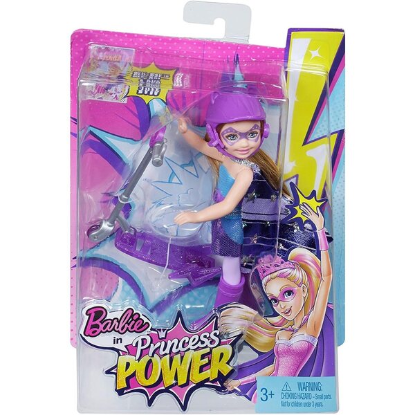 Barbie Chelsea mit rosa Motorrad – Super-Prinzessin-Puppe und Roller Mattel CDY70