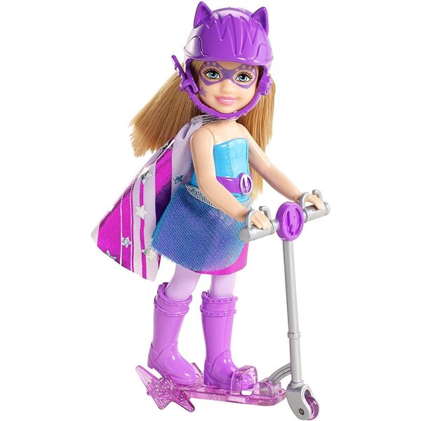 Barbie Chelsea mit rosa Motorrad – Super-Prinzessin-Puppe und Roller Mattel CDY70