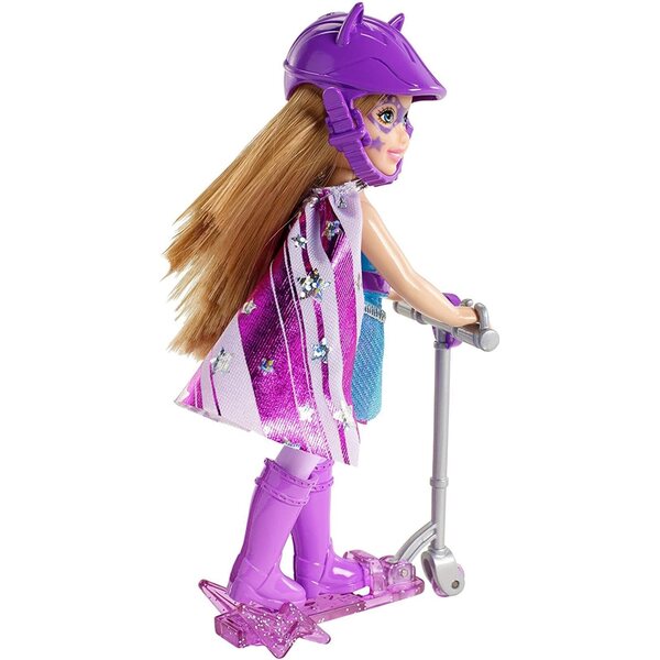 Barbie Chelsea mit rosa Motorrad – Super-Prinzessin-Puppe und Roller Mattel CDY70