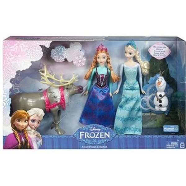Exklusives Disney Frozen Friends-Set mit Elsa, Anna, Olaf und Sven – Sammelspiel