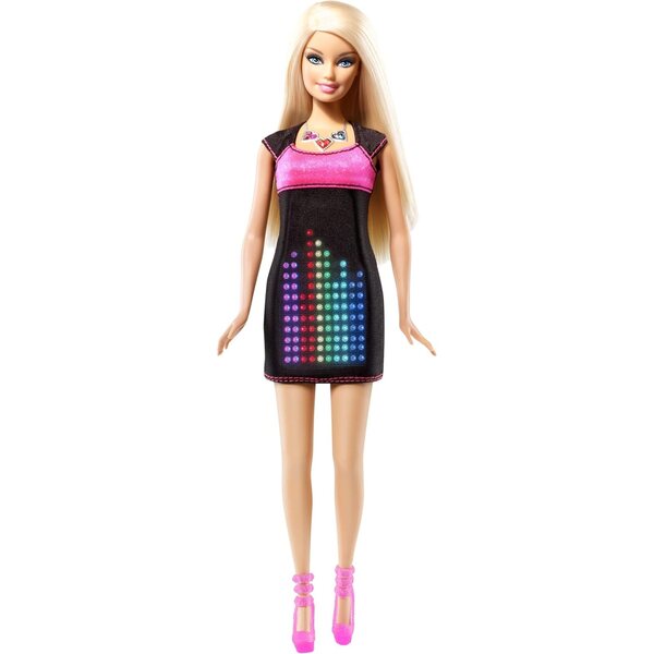 Barbie Digital Dress Doll mit hellem Kleid und anpassbaren Animationen