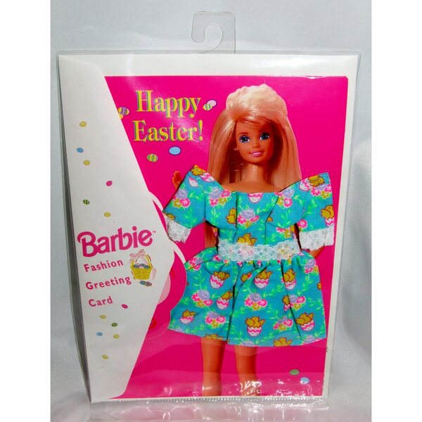 Barbie Fashion Greeting Card Happy Easter 1995 - Abito Pasquale per Bambole 29 cm