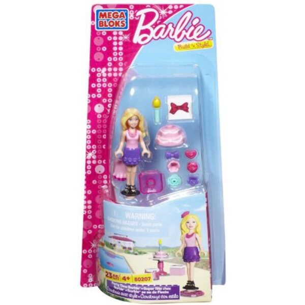 Mega Bloks Barbie Party Time: Bauparty-Set mit Barbie und Modeaccessoires