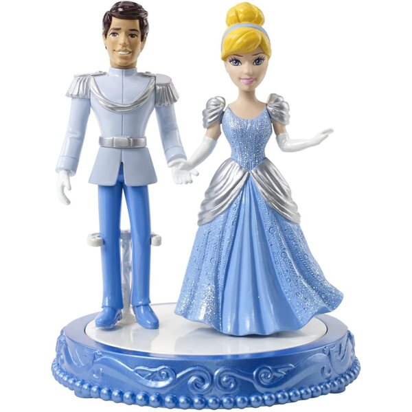 Disney Princesses X2839 – Aschenputtel-Puppen mit Prinz und rundem Ständer