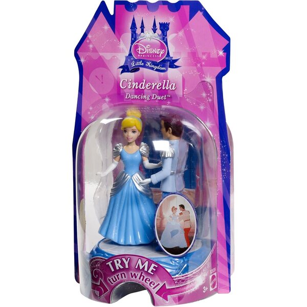Disney Princesses X2839 – Aschenputtel-Puppen mit Prinz und rundem Ständer