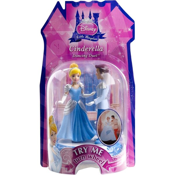 Disney Princesses X2839 – Aschenputtel-Puppen mit Prinz und rundem Ständer