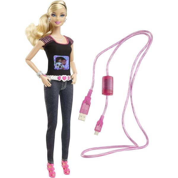 Barbie Photo Cam: Fotopuppe mit anpassbarem T-Shirt und USB