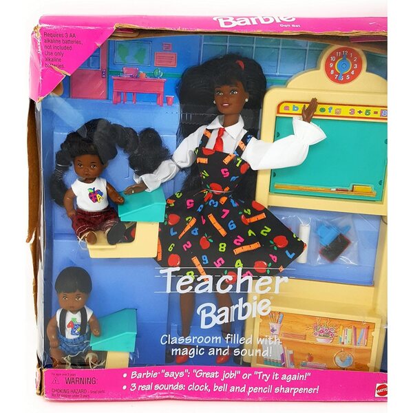 Lehrer-Barbie-Puppenset AA mit realistischen Geräuschen und motivierenden Sätzen