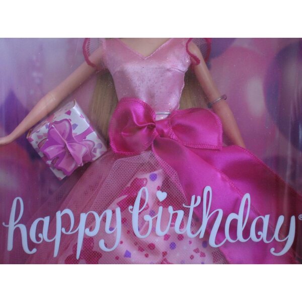 Alles Gute zum Geburtstag Barbie mit rosa Tiara und funkelndem Kleid – Ausgabe 2002