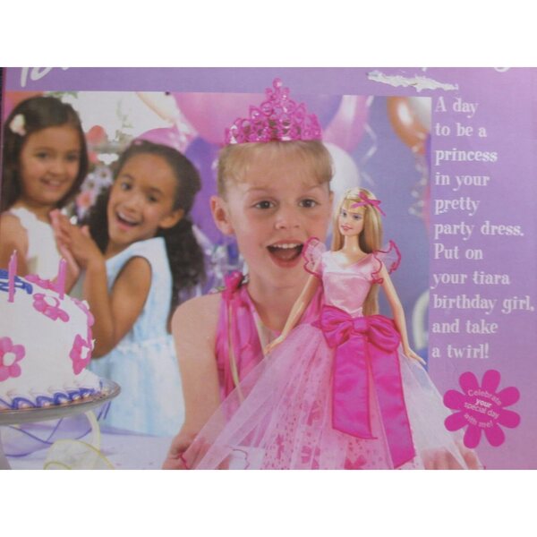 Alles Gute zum Geburtstag Barbie mit rosa Tiara und funkelndem Kleid – Ausgabe 2002