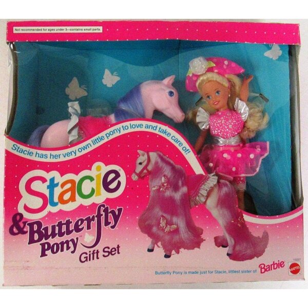 Barbie Stacie & Butterfly Pony Geschenkset 1993 – Sammlerpuppe und Pferd