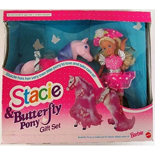 Barbie Stacie & Butterfly Pony Geschenkset 1993 – Sammlerpuppe und Pferd