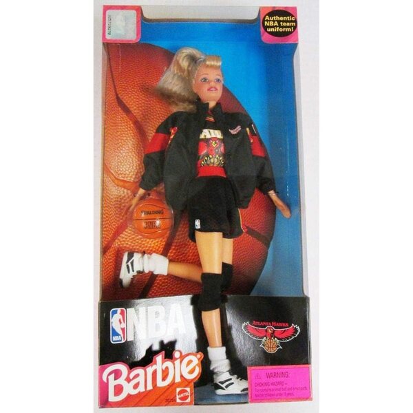 Barbie Atlanta Hawks 1998 NBA mit authentischer Uniform und Originalzubehör 30,5 cm