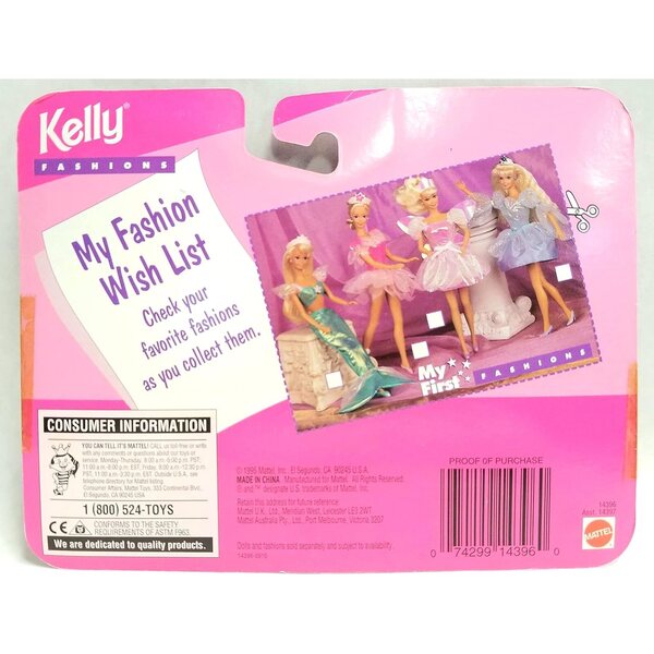 Barbie Kelly Party Fashions 1995 - Abiti e Accessori Originali per Bambole
