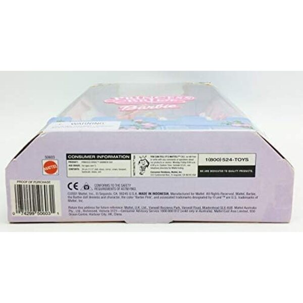 Barbie Prinzessin Braut Puppe 2001 mit Glitzerkleid und Originalzubehör