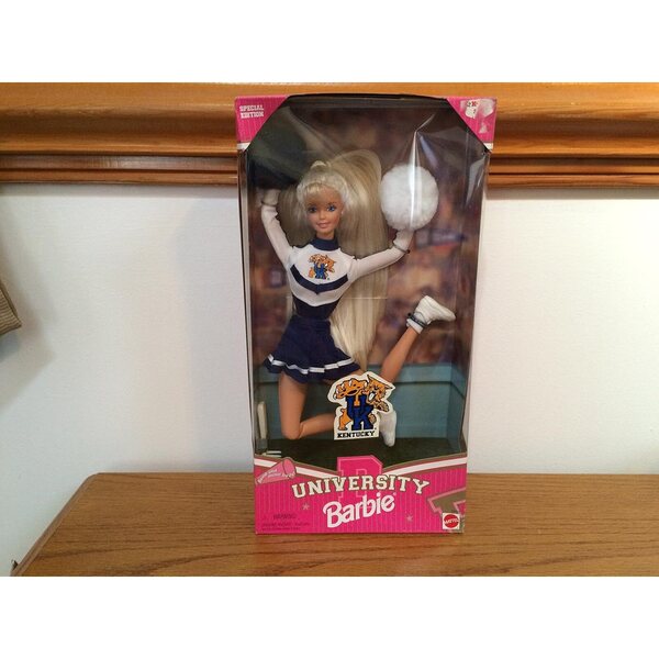 Barbie Cheerleader University of Kentucky con Abbigliamento e Accessori Ufficiali