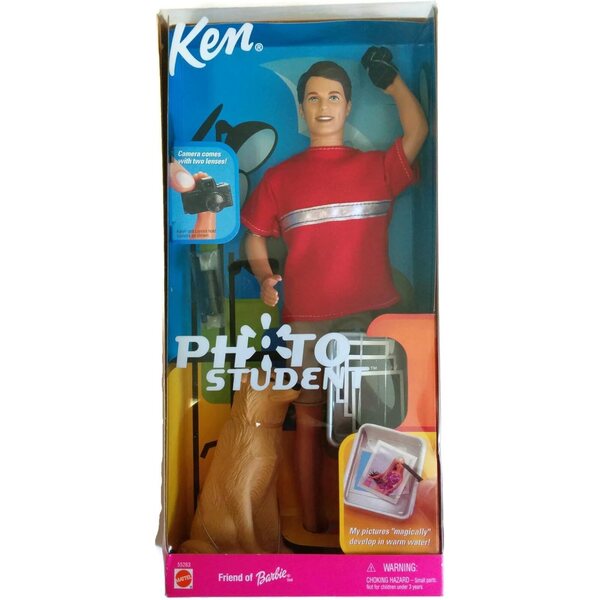 Barbie Ken Student mit Kamera – Student-Fotopuppe
