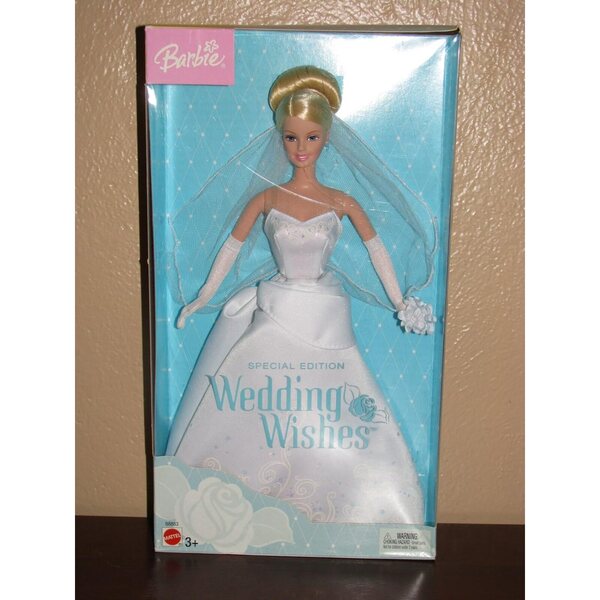 Barbie Wedding Wishes 2003 Edizione Limitata Abito Sposa Bianco con Velo e Guanti