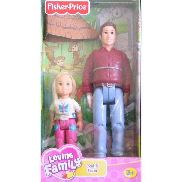 Fisher-Price Loving Family: Personaggi Casa delle Bambole Papà e Sorella
