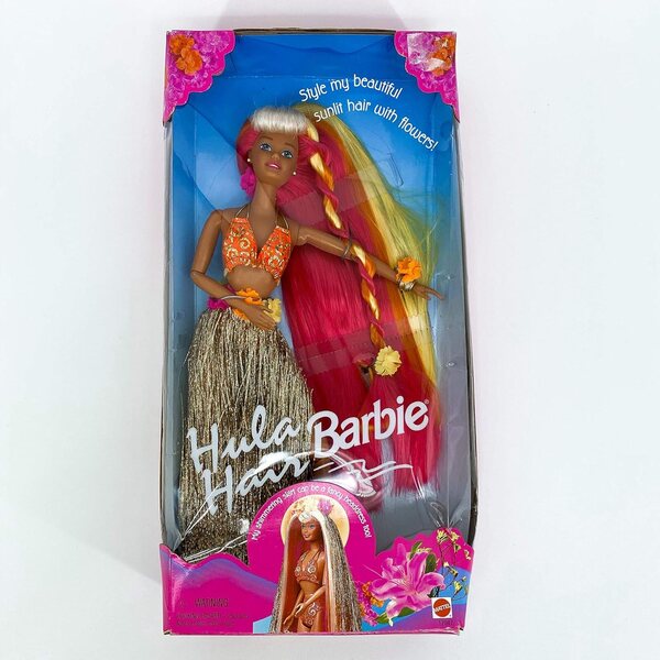 Barbie Pink & Gold Hula Hair Special Edition Mattel 1996 mit Blumen im Haar