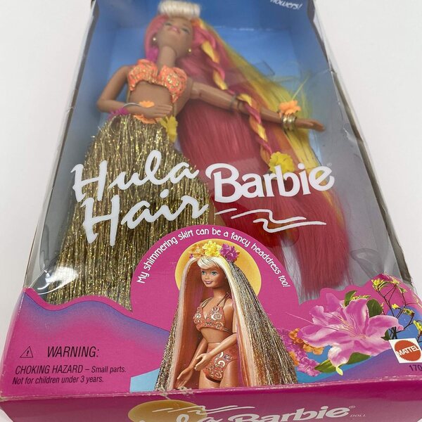 Barbie Pink & Gold Hula Hair Edizione Speciale Mattel 1996 con Fiori Tra i Capelli