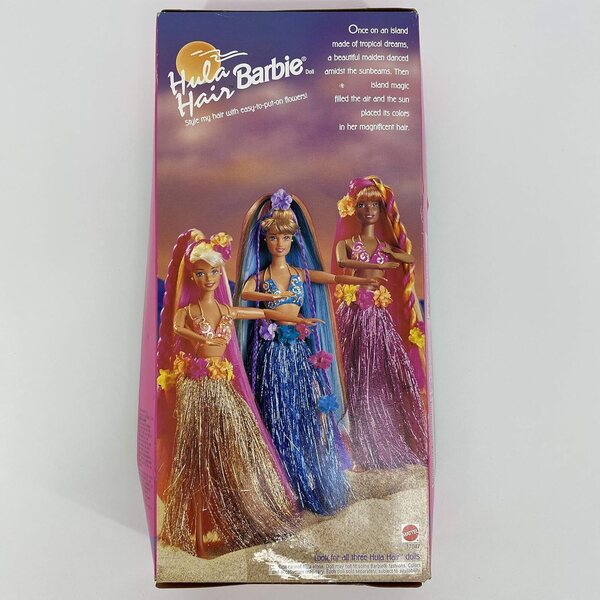 Barbie Pink & Gold Hula Hair Edizione Speciale Mattel 1996 con Fiori Tra i Capelli