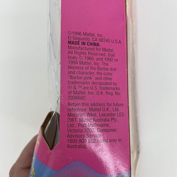 Barbie Pink & Gold Hula Hair Edizione Speciale Mattel 1996 con Fiori Tra i Capelli