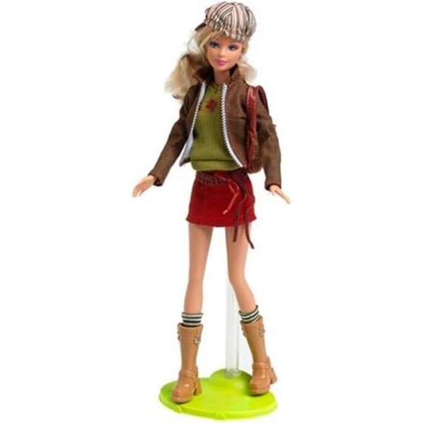 Barbie Fashion Fever 2004: Orangefarbener Rock und schicke braune Jacke
