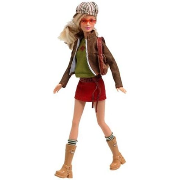 Barbie Fashion Fever 2004: Orangefarbener Rock und schicke braune Jacke