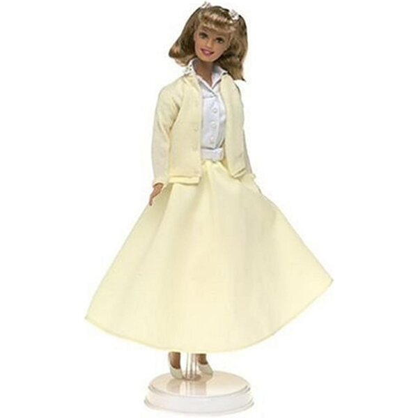 Barbie Sandy Grease 1950er Jahre mit gelbem Rock und Echtheitszertifikat