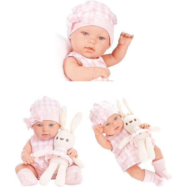 LICHENGTAI Reborn-Puppe aus weichem, realistischem Vinyl, 30 cm, inklusive Wiege